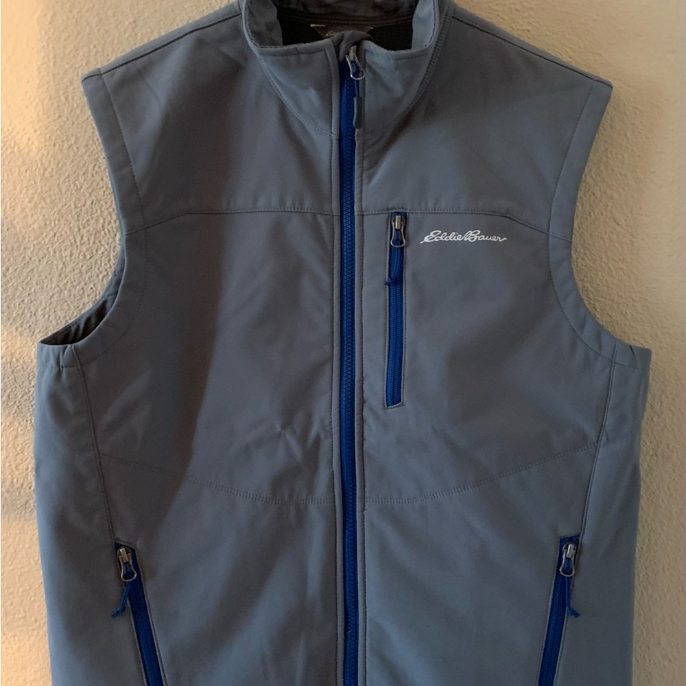 Eddie Bauer Men's Gray/Blue Softshell Vest